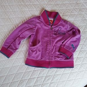 Puma Track Jacket. Toddler Girls 2T. Purple/Pink/Teal.